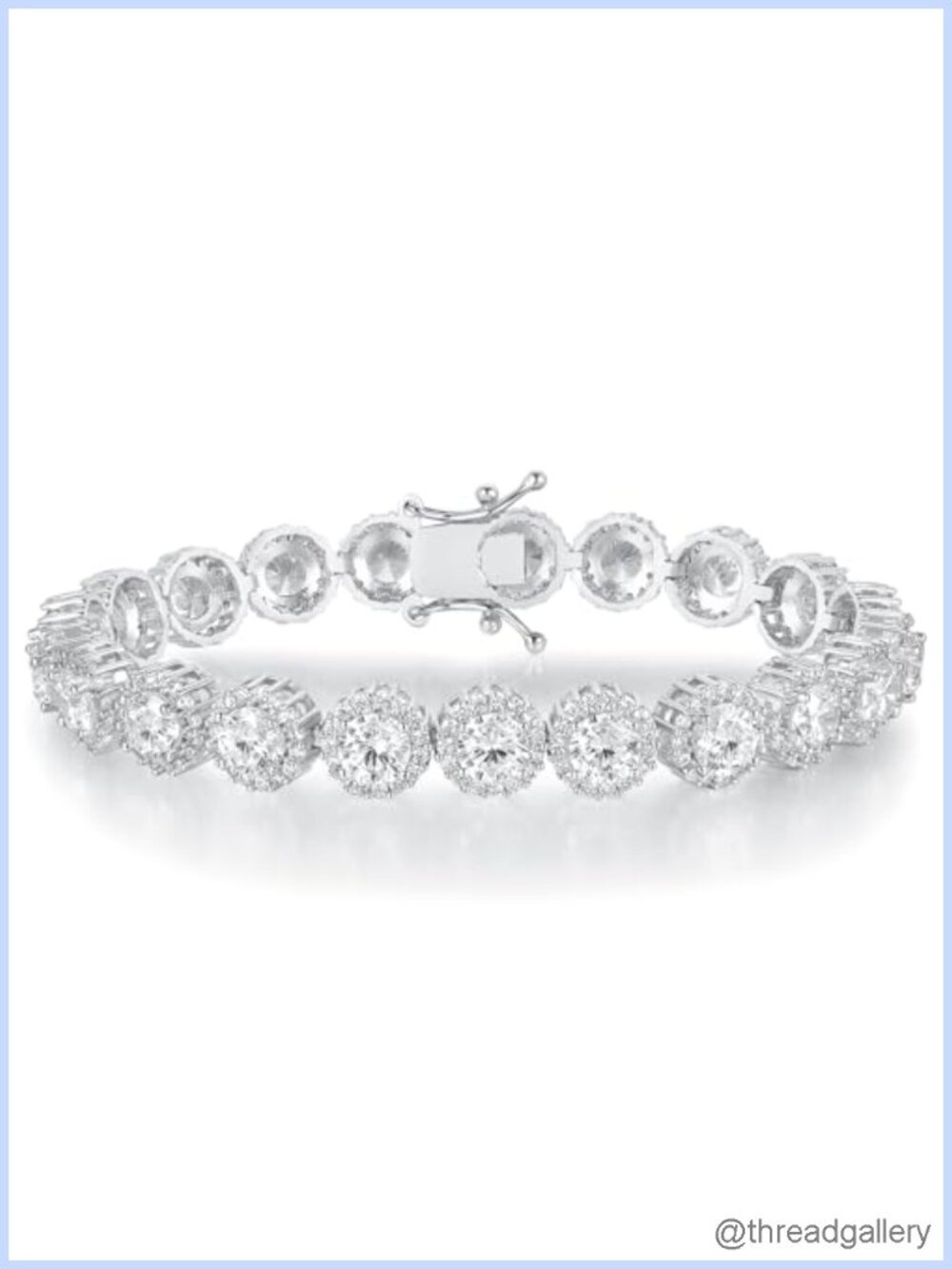 Tennis Bracelet Women 1 Row 18K Yellow Gold Plated 5mm Cubic Zirconia 6.5-8.5
